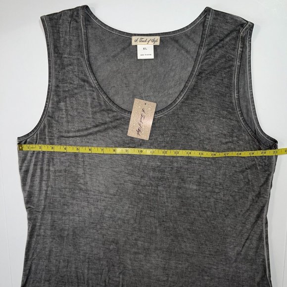 NWT A Touch Of Style - Women Sz XL - 2 Peice Set Grey Tank Top & Grey Lace Top - Picture 10 of 16